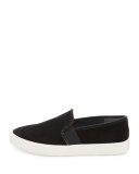 Blair-12 Velvet Skate Sneaker, Pewter