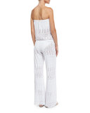 Veronica Lace Bandeau Coverup Jumpsuit