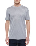 Gancini Woven Crewneck T-Shirt, Gray