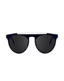 Atomic Rounded Square Sunglasses, Black/White