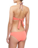 Starfish Hue Twist-Front Reversible Swim Top, Orange