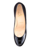 Simple Patent Red Sole Pump, Black