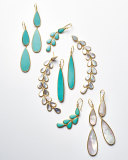 18K Rock Candy Turquoise Teardrop Earrings