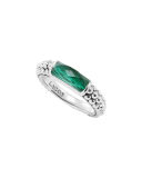 Silver Maya Doublet Stacking Ring, Size 7