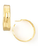Hammered Gold Hoop Earrings