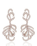 18K Rose Gold & Diamond Drop Earrings