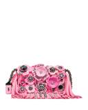 Dinky 15 Tea Rose Fringe Shoulder Bag, Pink/Multi