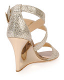 Fearne Glitter Crisscross Wedge Sandal
