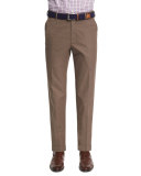 Lightweight Twill Flat-Front Pants