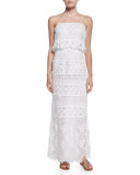Rylan Geometric-Print Crochet Maxi Dress