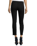 Kimmie Cropped Straight-Leg Jeans, B(Air) Black