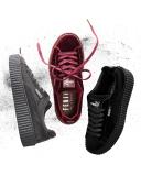 Velvet Low-Top Creeper, Black