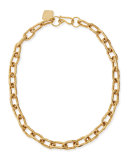 18" Hammered Bronze Chain Necklace