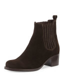 Prince Low-Heel Ankle Boot, Brown