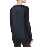 Vivienne Satin V-Neck Tunic