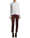 Simone Skinny Ponte Pants, Port
