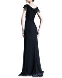 Crinkled Chiffon Gown