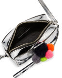Sofia Mini Tassel Crossbody Bag, Silver
