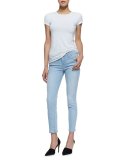 835 Mid-Rise Cropped Skinny Jeans, Light Blue