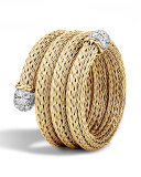 Classic Chain Multi-Row Coil Ring, Size 7