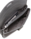 Mini Envelope Crossbody with Monili Closure, Dark Gray