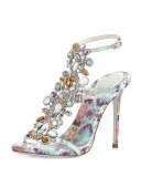 Crystal Pixel-Print 105mm Sandal, Multi