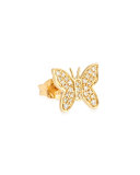 Mini Butterfly Stud Earring with Diamonds