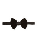 Velvet and Silk Bow Tie, Black