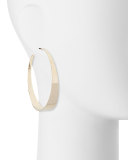 Large Flat Gloss Hoop Earrings