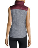 Pseudio Tunic Vest, Gray/Garnet