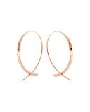 Small 14K Curved Crossover Hoop Earrings