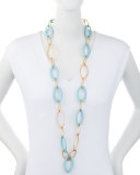 Pop 18K Rose Gold & Turquoise Chain Necklace