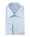 Striped Barrel-Cuff Dress Shirt