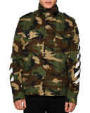 M65 Camo-Print Zip Jacket, White