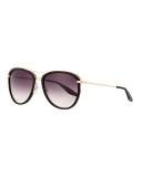 Aviatress Universal-Fit Aviator Sunglasses, Black