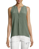 Aruna Sleeveless Silk Blouse