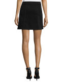 Tilda Snap-Front Corduroy Mini Skirt