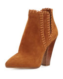 Channing Whipstitch Suede Bootie
