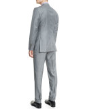 O'Connor Base Sharkskin Two-Piece Suit, Light Gray