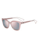 Diorama Caged Mirrored Sunglasses, Pink