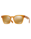 Byredo Square Mirrored Sunglasses, Orange
