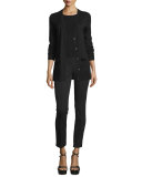 Short-Sleeve Round-Neck T-Shirt, Black