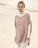 Horizontal-Ribbed Sequin Cashmere Top