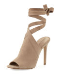 Evelyn Suede Wrap-&-Tie Sandal