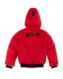 Rundle Bomber w/Detachable Fur Trim, Red, Youth XS-XL