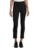 Simone Cropped Stretch Pants, Black