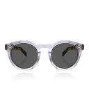 Leonard II Two-Tone Sunglasses, Clear/Tortoise