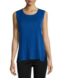 Scoop-Neck Tank, Lyons Blue