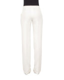 Mid-Rise Boot-Cut Pants, Pelican