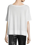 Round-Neck Short-Sleeve Cotton Tee